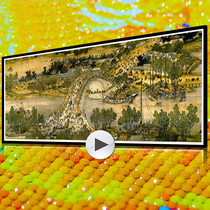 Qingming Shanghai Figure 2023 New 5D Crystal Diamond Draw Rock Stick Cross Embroidery Painting Panorama