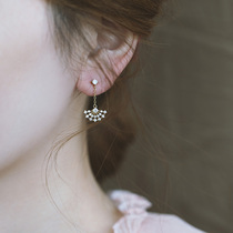 Silver Moto Home s925 Pure Silver Needle Earrings 2021 New Tide long Han retro Temperament Sector Earline Ear Accessories
