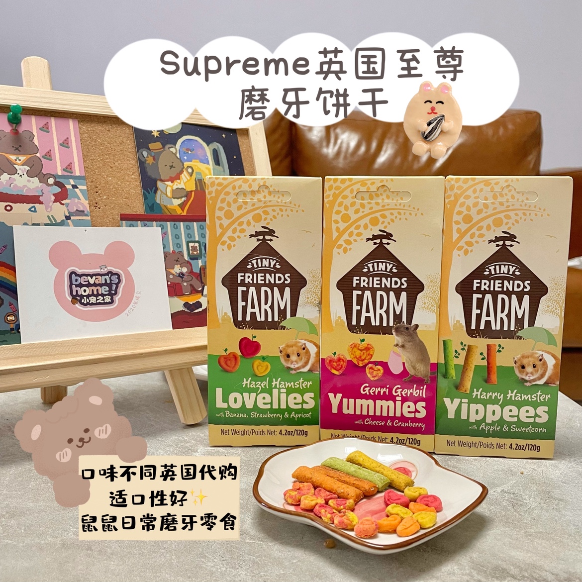 Cream Cream Bear House British Supreme Supreme Flower Rat Rabbit Chinchilla Guinea Pig Snacks Hamster Supplies