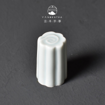 Word Benderized white porcelain lid placement creative power tea with tea ceremony accessories Ghetto Shadow Qingxiang Cloud cover Teapot Bowl