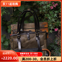 Replenishment to the UK Croots Saddle Leather Canvas Casual Tote Bag Shoulder Back Oblique Cross Bag Unisex