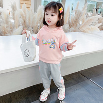 Girls autumn suit foreign atmosphere 1 a 3-year-old female treasure Net red autumn clothes little girl childrens sports two-piece set