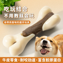 Pets tease dogs to play unfused artificial bone stick bone tooth resistant to bite puppy large dog leg bone gold teddy