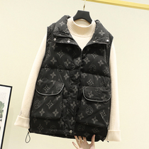 Down cotton waistcoat women short 2021 autumn and winter New loose Joker coat coat