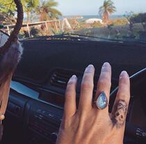 India Nepal handmade natural Moonstone 925 silver ring pendant private custom