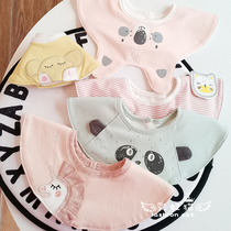 Korean version of Class A cute baby cotton saliva towel beautiful wind waterproof baby bib ins Animal bib false collar