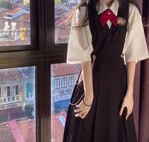 Breast Milk Dress Summer Card Milk Skirt Collar Knot Suit Vest Dress Cute Little Sub Woman slim Pleated Skirt Student Jk