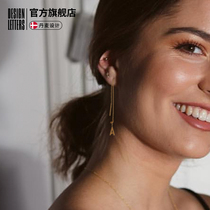 Danish designletters letter simple ear chain advanced sense ear line 2020 new earrings show face thin