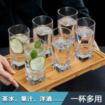 Glass set household living room heat-resistant tea cup Simple beer cup drinking water cup without lid 6