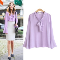 women t-shirts plus size chiffon long sleeves 1201