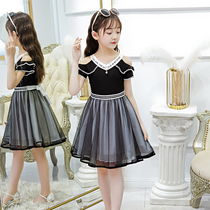 Girls dress 2021 summer dress new childrens net red skirt little girl summer autumn dress foreign princess dress autumn