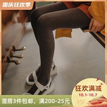 House small puzzle 280D gold cotton pantyhose women autumn and winter thick cotton matte high-elastic Japanese thin leg socks pinstripes