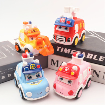 Press-type return car childrens toy car boy 1-2-3-year-old baby shake sound motorcycle engineering car