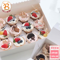 Transparent window 12 6 Maffin cup cake box egg yolk crisp snow Mei Niang mooncake box West box