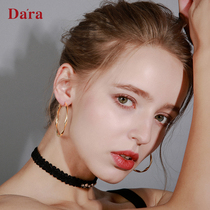 Big circle earrings women 2021 new tide of Europe and America 925 silver needle fashion personality circle exaggerated ear jewelry