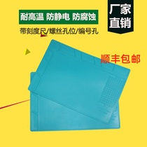 Mobile Phone Repair Work Mat High Temperature Resistant Pad Electronic Repair Pad Antistatic Heat Insulation Mat Silicone Bench Mat