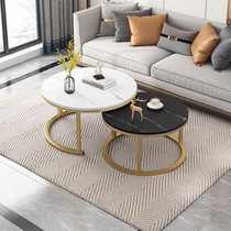 Light luxury Rock board side a few living room sofa side cabinet creative balcony flower a few small round table simple corner few net red coffee table