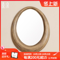 Jing Quan Thai simple bamboo art background wall decoration mirror clothing shop home toilet dressing table hanging mirror