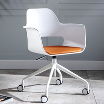 Light and luxurious seated office chair Comfort Designer Chair White Collar Casual Coffee Chair Modern Backrest Fashion Pulley Chair