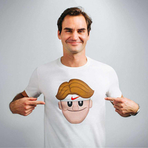 Roger Federer with the same tennis clothing mens tennis shirt jacket Tennis T-shirt quick-drying looking for passers-by custom training clothes