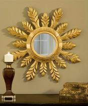 European and American high-end wall mirror living room sun decorative mirror porch mirror TV background wall decoration can be customized