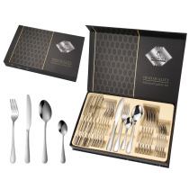 Stainless Steel West Cutlery Steak Sweet Spoon Suit Knife Fork two sets Home Bull Steak Knife Fork Spoon Three Sets