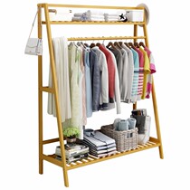 Coat rack Clothes rack Floor-to-ceiling bedroom clothes rack Multi-functional simple Nanzhu hanging solid wood hanger storage rack simple