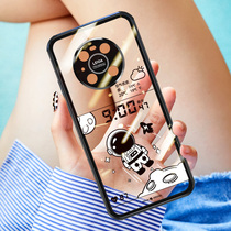 Huawei Mate40 mobile phone shell net red astronaut mate40pro all-bag glass transparent shell mate30pro creative cartoon mate30 anti-fall lens tide card 40p