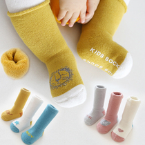 Newborn thickened children Spring and Autumn Winter floor socks baby non-slip soft bottom socks cotton indoor baby toddler socks