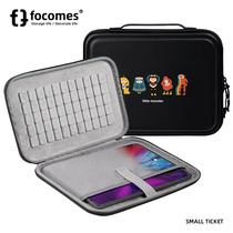 focomes small monster iPad hard shell ultra-thin storage bag for Apple iPad Pro 11 inch 10 9 inch thickened shockproof Air 10 5 anti-fall and anti-pressure black