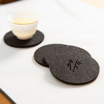 Jinglan Yan Elects China Wind hollowed-out absorbent felt Cup cushion creative ancient wind anti-slip thermal insulation personality Tea Road accessories