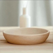 August to cedar wood bowl handmade round Japanese style solid color natural paint-free Anastasia Taiga ringing