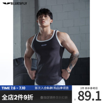 BLUESFLY fitness vest mens summer tights training clothing Shoulder Narrow Shoulder work with sleeveless sports blouses
