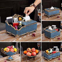 Paper box ins Nordic American tissue box light luxury wind multifunctional drawing paper box living room storage box creative ornaments