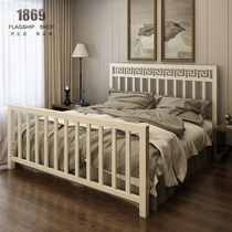 1869 Wrought iron bed Princess adult wedding bed Double bed 1 8 Modern new Chinese iron bed frame metal bed 1 5