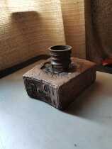 Han brick small shop Han brick ancient brick inkstone table pot dry bubble table gluttonous pattern pot base