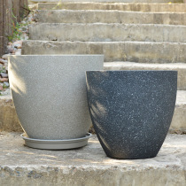 Cement texture egg tree Nordic style living room floor-to-ceiling large flowerpot Large floor-to-ceiling phoenix tail bamboo plastic high flowerpot
