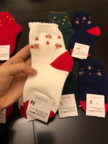 2021 autumn and winter New girl baby girl Christmas lovely style combed cotton pantyhose socks