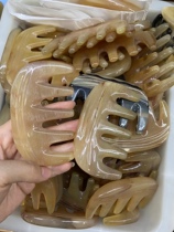 Xinjiang Spot Pure Horn Scraping Comb Head Massager Horn Five Teeth Comb