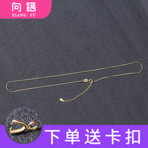 925 sterling silver gold-plated necklace silver chain childrens simple collarbone chain snake bone chain without pendant silver jewelry necklace accessories