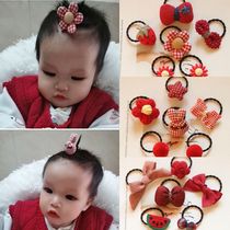 Childrens leather band head rope Korean cute tie hair does not hurt hair girl baby little Princess elastic good Hairband hair accessories