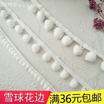 Exit white ball lace handmade diy pompon costume curtain tablecloth decorative lace tassel accessories