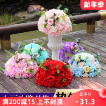 New road flower art table stage potted flower Roman column road guide flower olive branch road flower Flower stage Flower