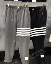 Thom Browne casual pants 20SS TB four poles wool bunches pants with pants for men and women