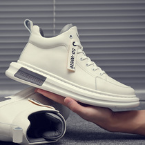 Mens shoes summer new all-match casual shoes Korean version of the high-top trend mens board shoes Dad sports trendy shoes white shoes