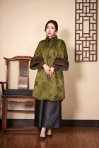 Ho Jin Yijia Spring new high extravagant 40M heavy satin jacquard plus cotton blouse