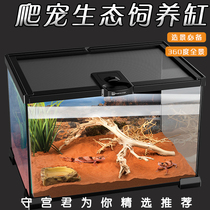 Climbing pet glass feeding tank Reptile horned frog feeding box tortoise lizard snake scorpion palace climbing pet maned lion turtle box