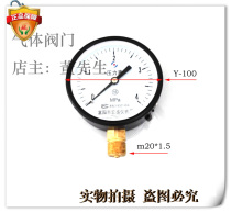 Acetylene pressure gauge pressure gauge gauge head Y-100 acetylene pipeline pressure gauge pipeline pressure gauge 4mpa gauge