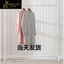 Clothing store display rack wedding dress men and women clothing store hangers floor-standing white shelf gantry mall shelf