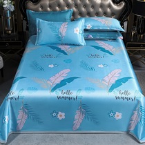 Ice Silk mat Three sets of 2022 new ice silk printing 230x250 Cool and cool and cool naked sleep able to wash